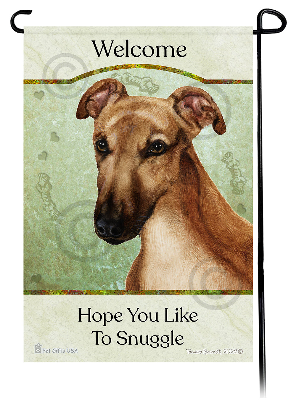 Greyhound Hope You Like To Snuggle - Garden Flag