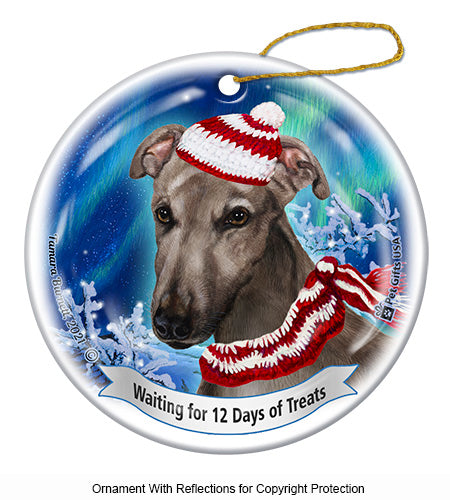 Greyhound Grey Ornament