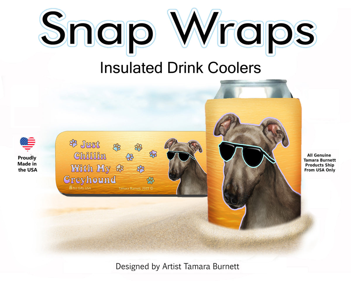 Greyhound Grey Snap Wrap Cozy
