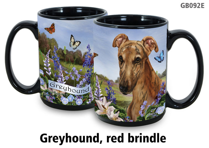 Greyhound Red Brindle - Garden Party Fun Mug 15 oz
