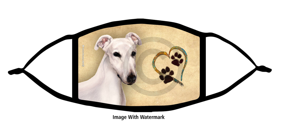 Greyhound (White) Face Mask