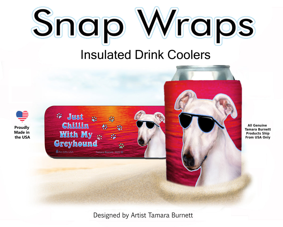 Greyhound White Snap Wrap Cozy