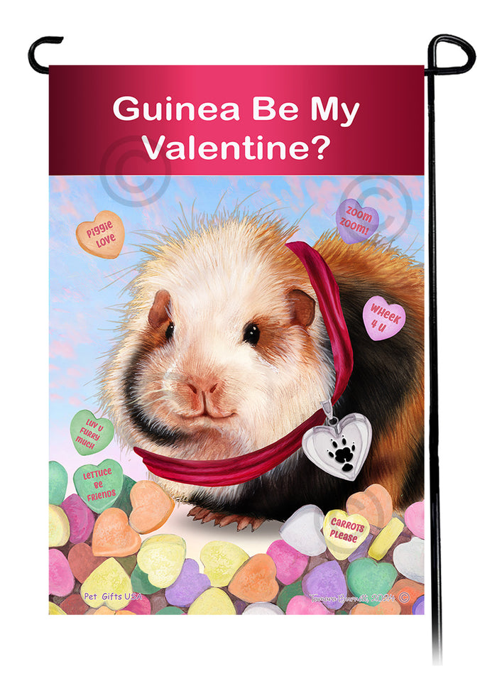 Teddy Bear Guinea Pig Valentine Sweetheart Garden Flags