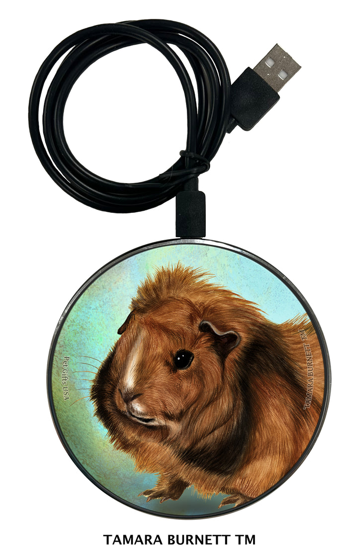 Guinea Pig Abyssinian Zoomies Wireless Charger