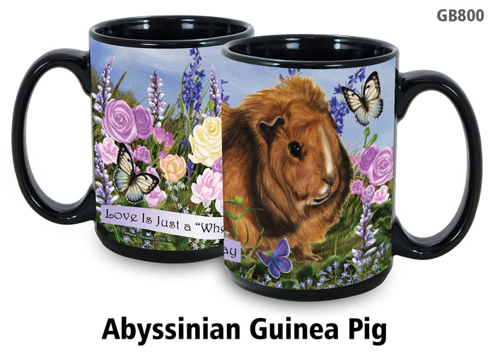 Guinea Pig Abyssinian - Garden Party Fun Mug 15 oz
