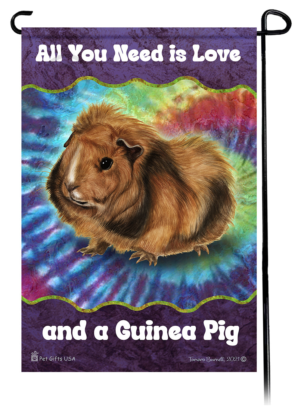 Abyssinian Guinea Pig All You Need Is Love Garden Flags
