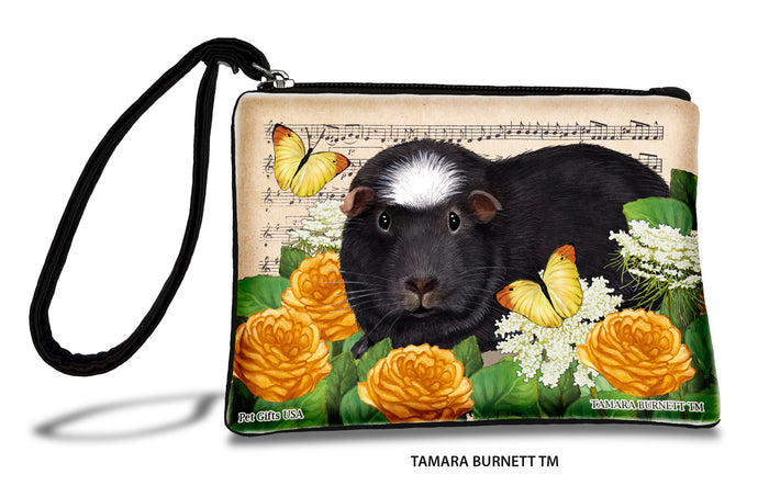 Black and White Crested Guinea Pig Zippees Pet Pouch