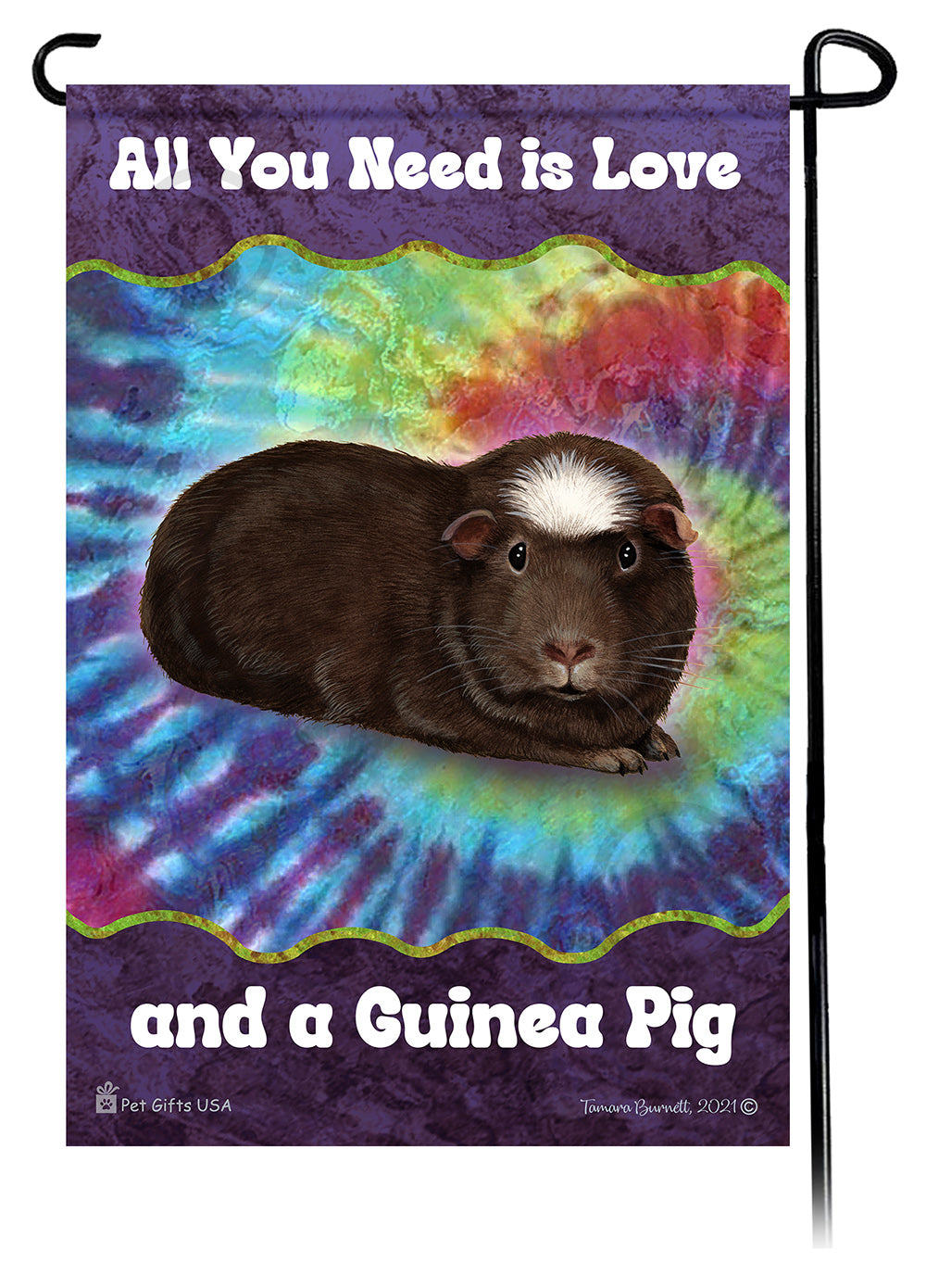 Chocolate Crested Guinea Pig All You Need Is Love Garden Flags