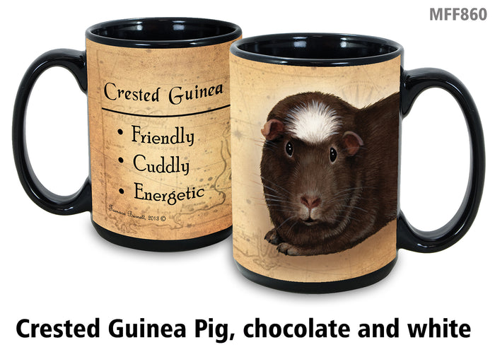 Guinea Pig Chocolate Crested - My Faithful Friends Mug 15 oz