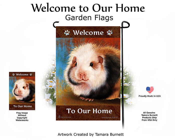 Teddy Bear Guinea Pig Welcome To Our Home Garden Flags