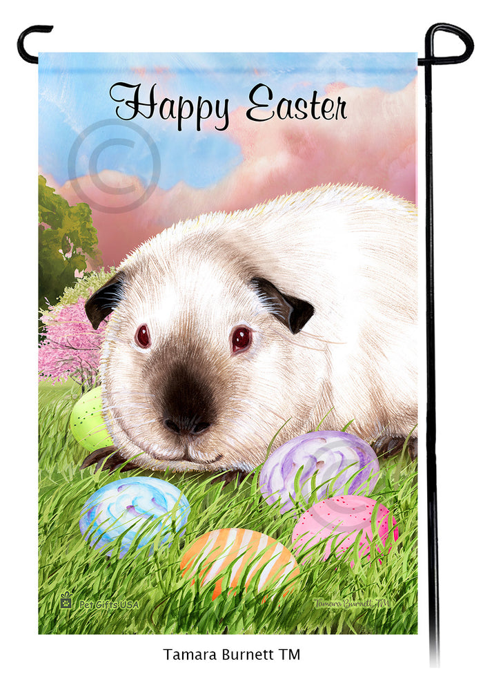 Himalayan Guinea Pig Happy Easter Garden Flags