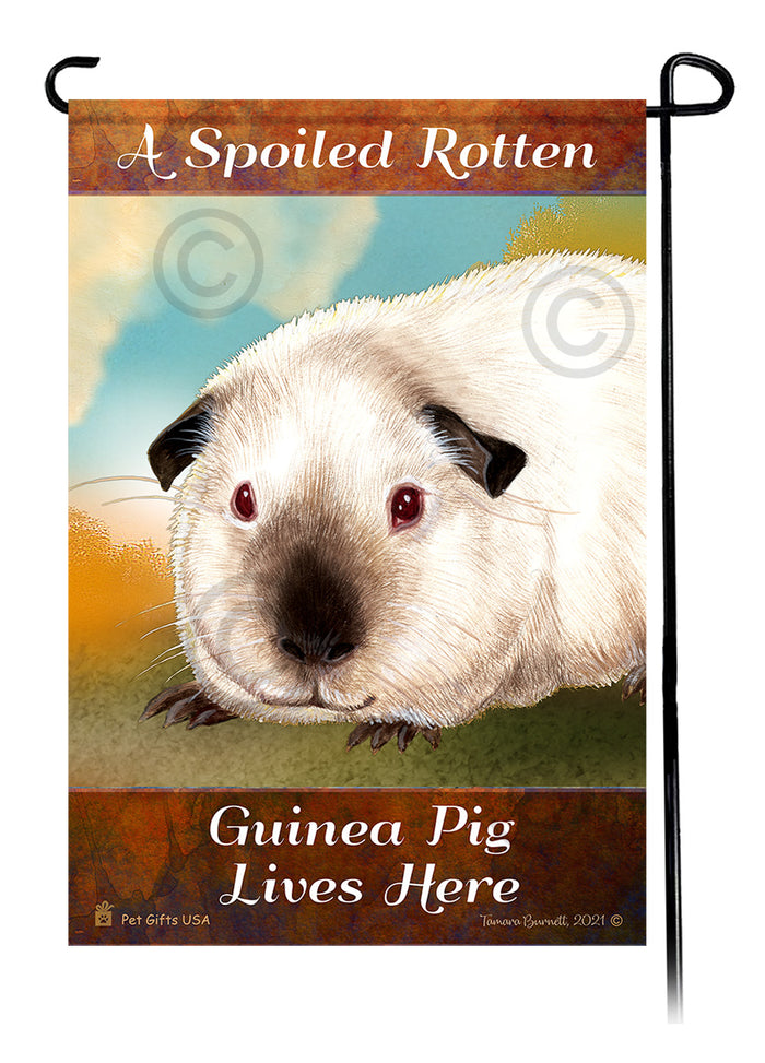 Himalayan Guinea Pig Spoiled Rotten Garden Flags