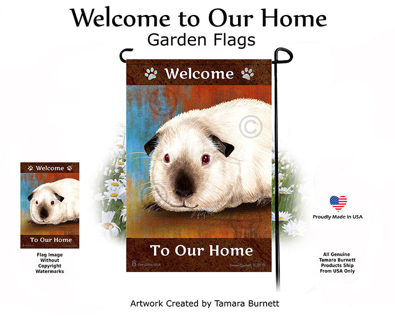 Himalayan Guinea Pig Welcome To Our Home Garden Flags