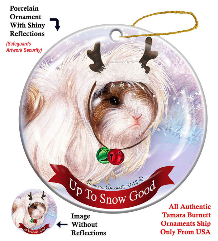 Guinea Pig Peruvian - Up To Snow Good Ornament