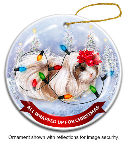 Guinea Pig Peruvian All Wrapped Up Ornament