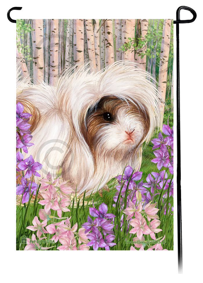 Peruvian Guinea Pig Spring Flowers Garden Flags