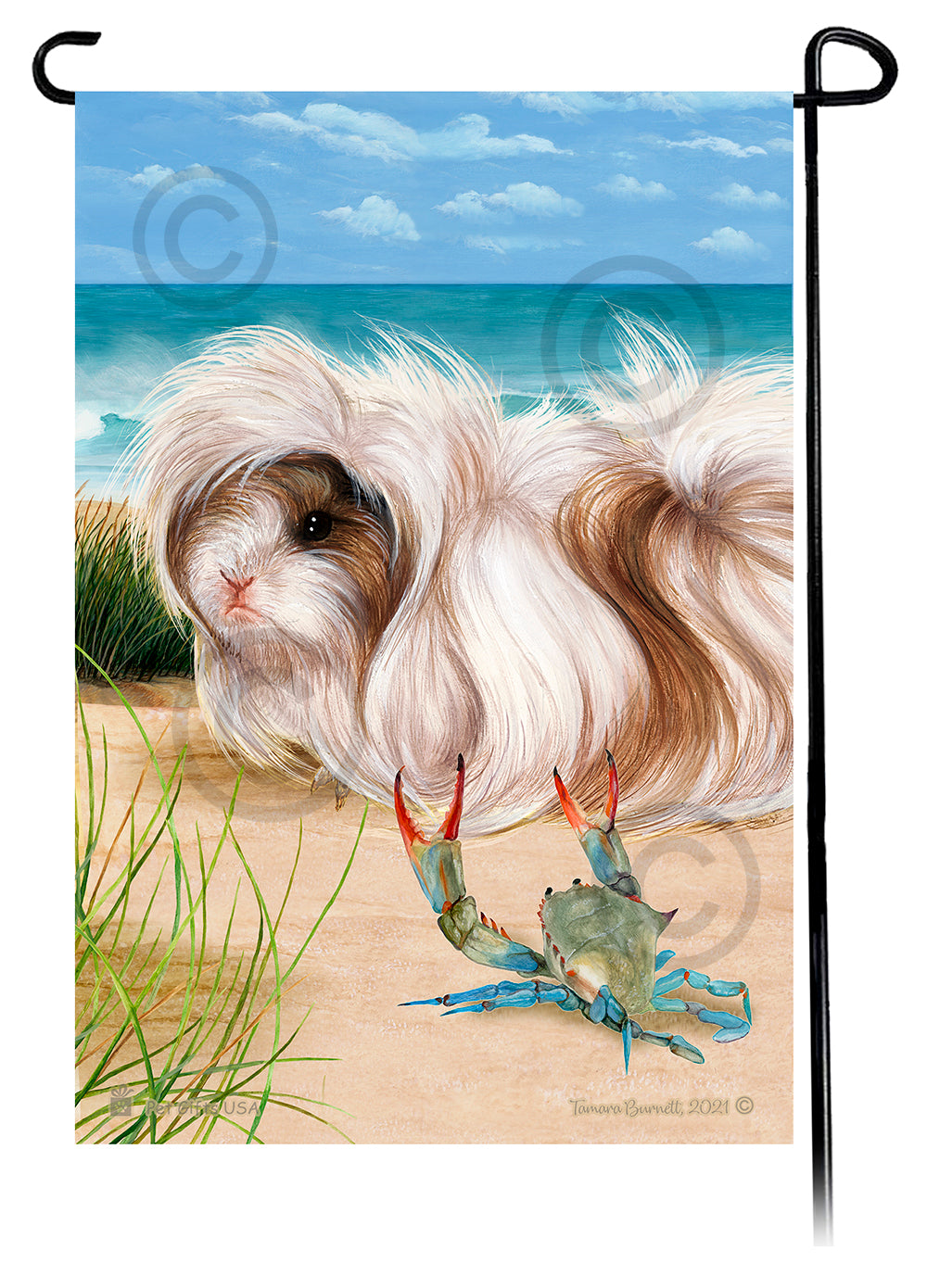 Peruvian Guinea Pig Summer Flowers Garden Flag