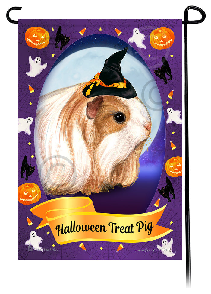 Silkie Guinea Pig Halloween Howls Garden Flags