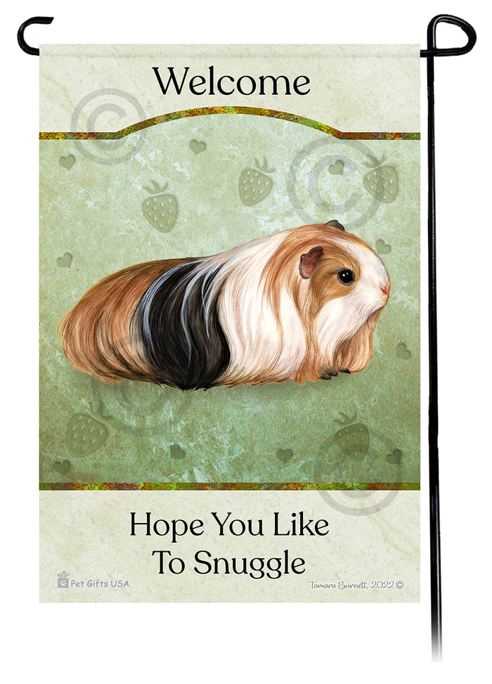 Silkie Guinea Pig Hope You Like To Snuggle Garden Flags