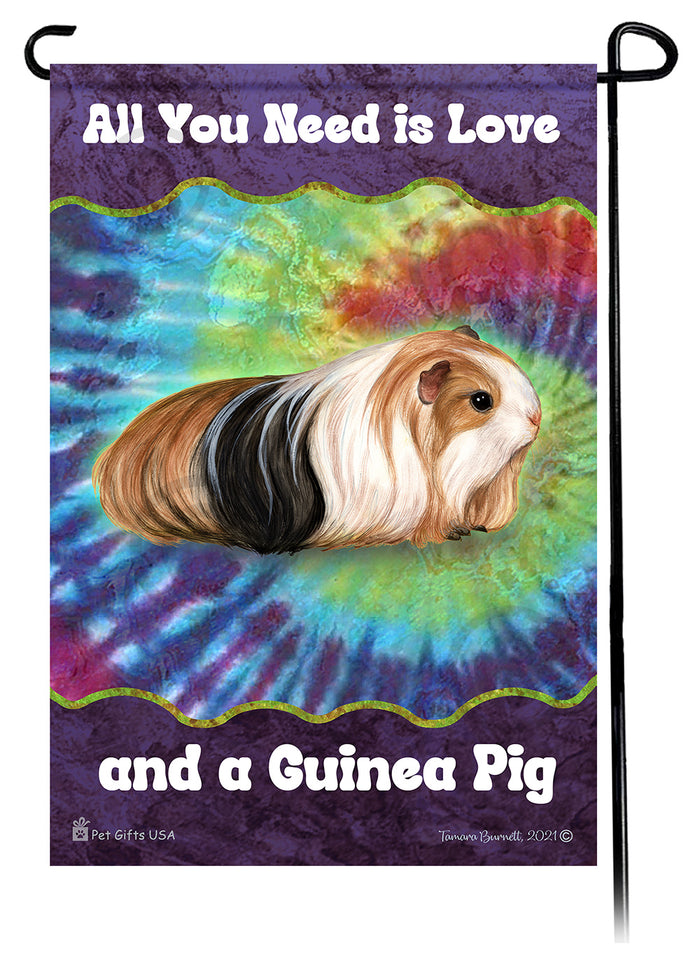 Silkie Guinea Pig All You Need Is Love Garden Flags