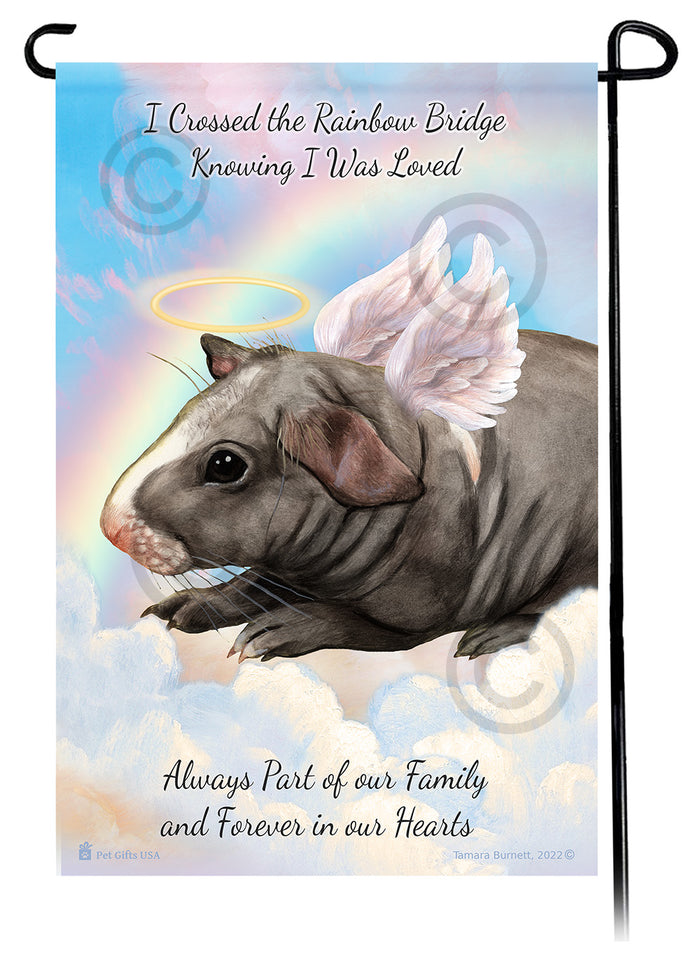 Skinny Hairless Guinea Pig Memorial Garden Flags