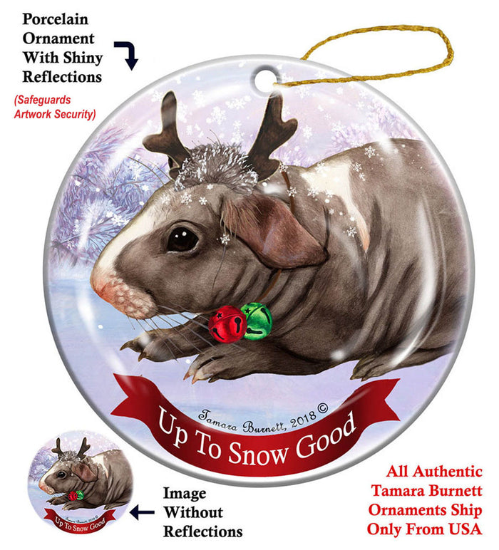 Guinea Pig Skinny (Hairless) - Up To Snow Good Ornament