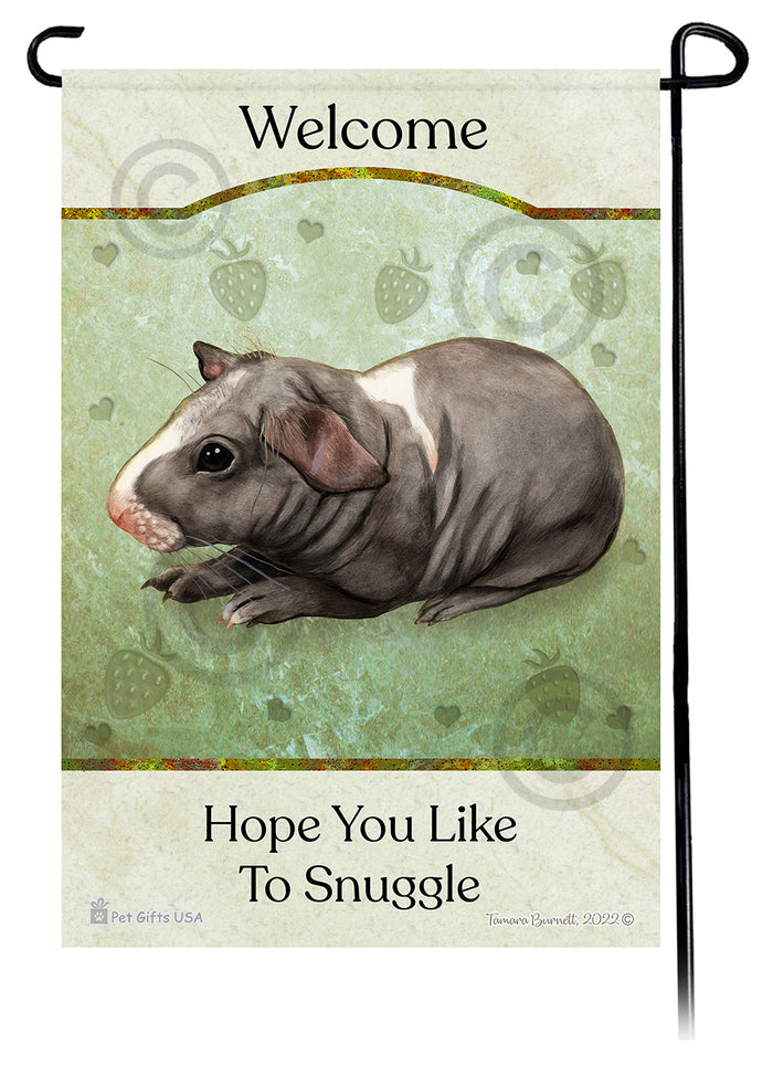 Skinny Hairless Guinea Pig Hope You Like To Snuggle Garden Flags