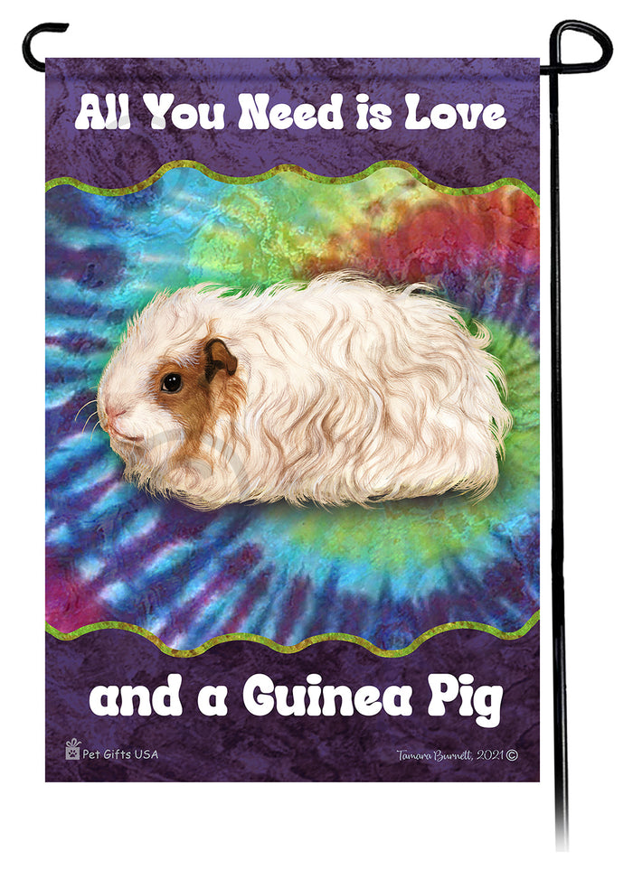 Texel Guinea Pig All You Need Is Love Garden Flags
