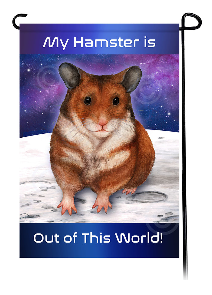 Hamster Out Of This World Garden Flags