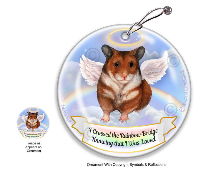 Hamster Rainbow Bridge Memorial Ornament