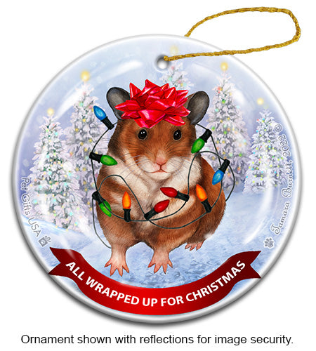 Hamster All Wrapped Up Ornament
