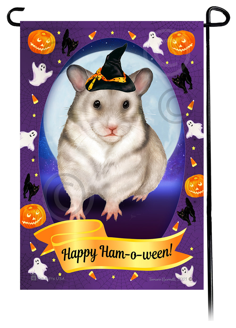 Hamster Halloween Howls - Garden Flag