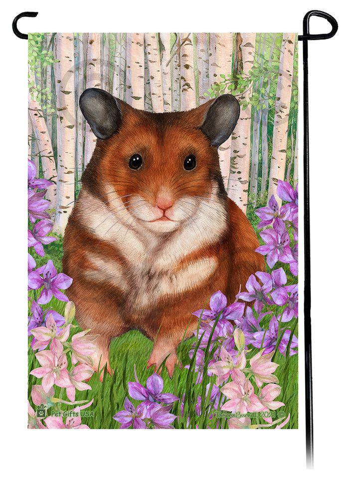 American Hamster Spring Flowers Garden Flags