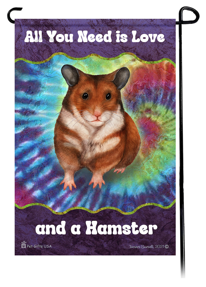 American Hamster All You Need Is Love Garden Flags