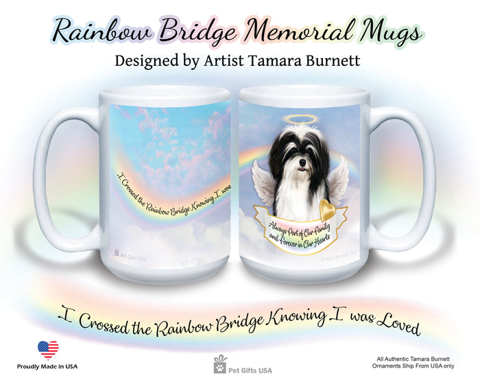 Havanese Black/White Memorial Mug 15 oz