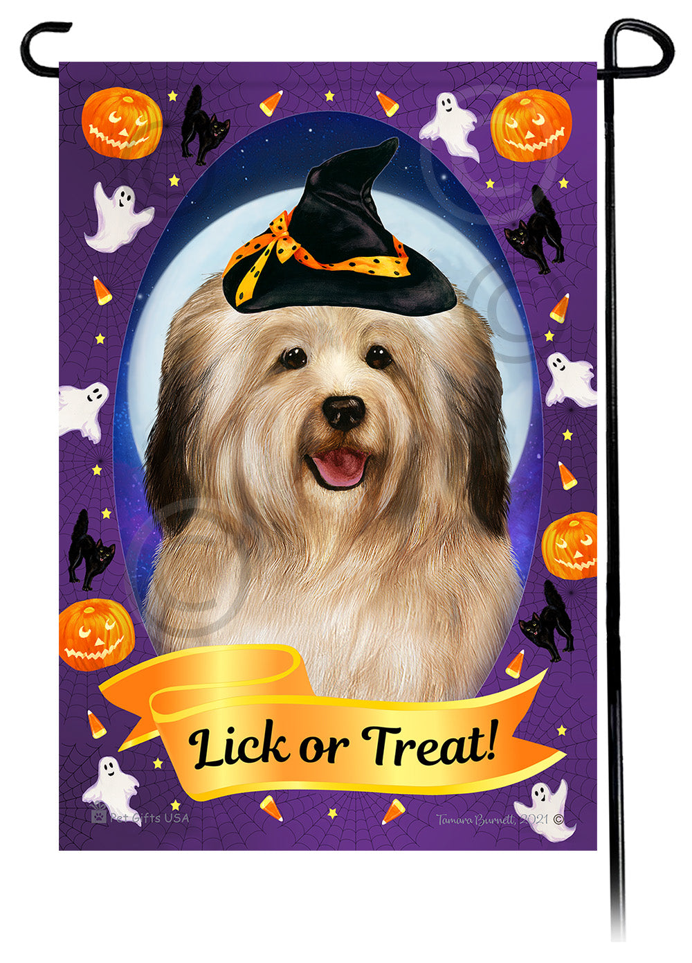 Havanese Halloween Howls - Garden Flag