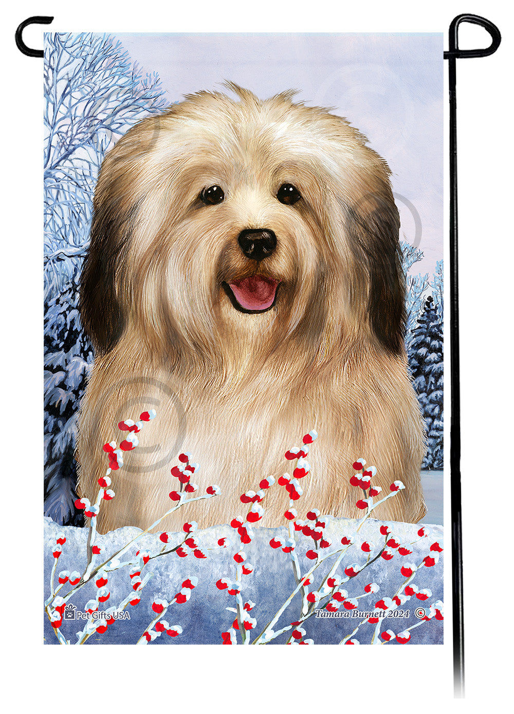 Havanese Winterberries - Garden Flag
