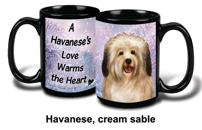 Havanese Cream Winter Mug 15 oz