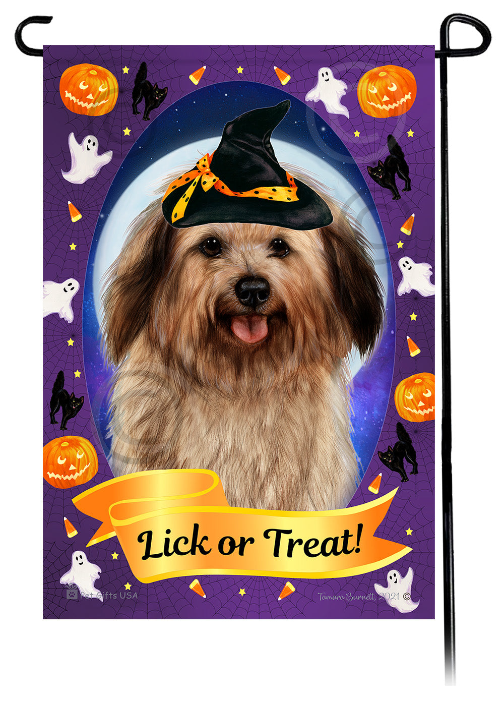 Havanese Halloween Howls - Garden Flag