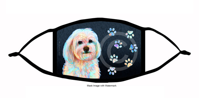 Havanese (White) Face Mask