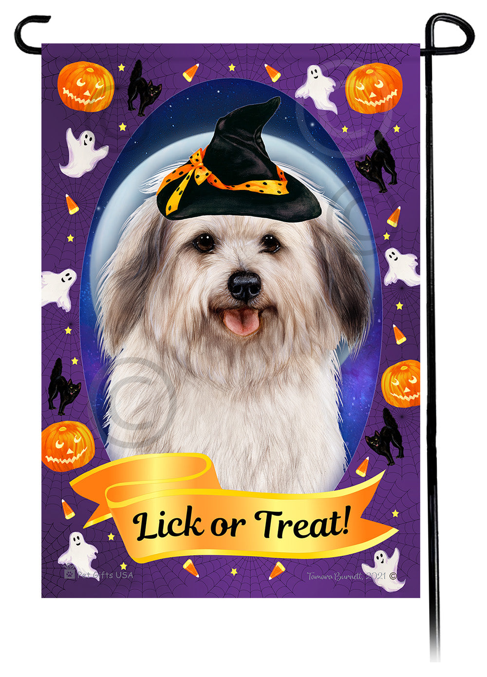 Havanese Halloween Howls - Garden Flag