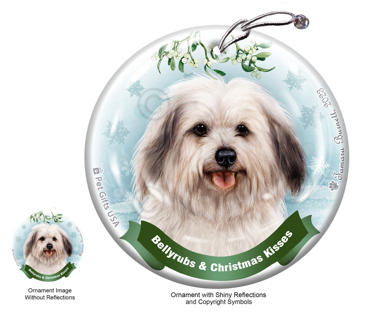 Havanese Silver Sable Ornament