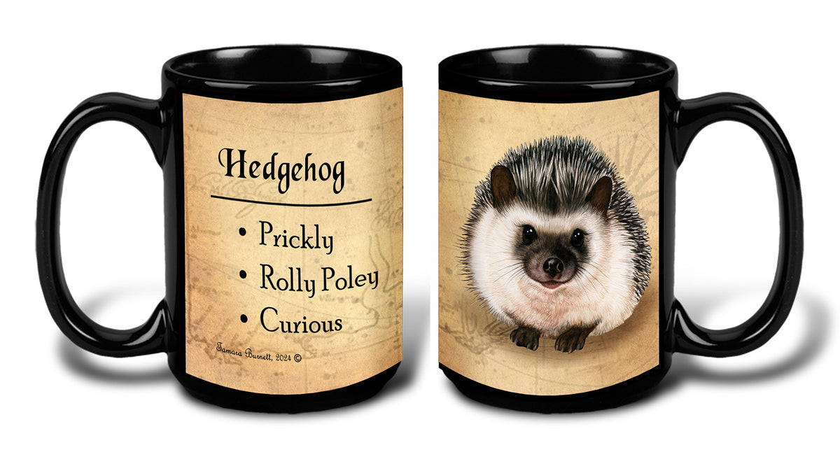Hedgehog Black - My Faithful Friends Mug 15 oz