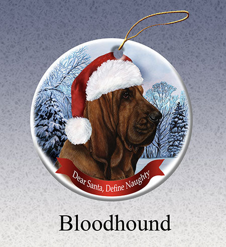 Bloodhound - Dear Santa, Define Naughty Christmas Ornament