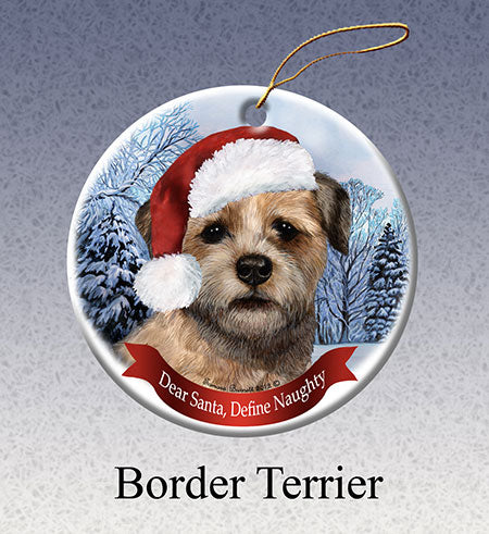 Border Terrier - Dear Santa, Define Naughty Christmas Ornament