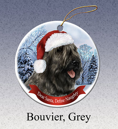 Bouvier des Flandres - Dear Santa, Define Naughty Christmas Ornament