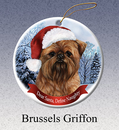 Brussels Griffon - Dear Santa, Define Naughty Christmas Ornament
