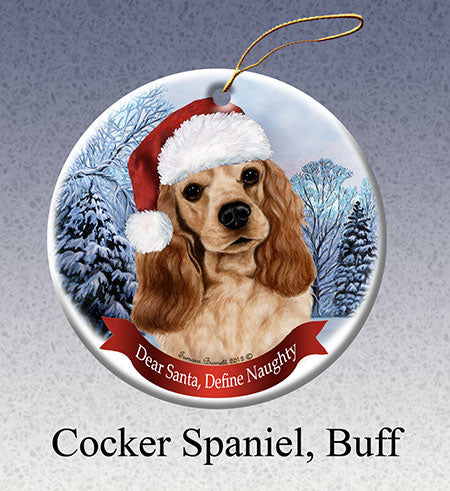 Cocker Spaniel - Dear Santa, Define Naughty Christmas Ornament