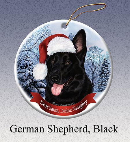 German Shepherd Black Ornament