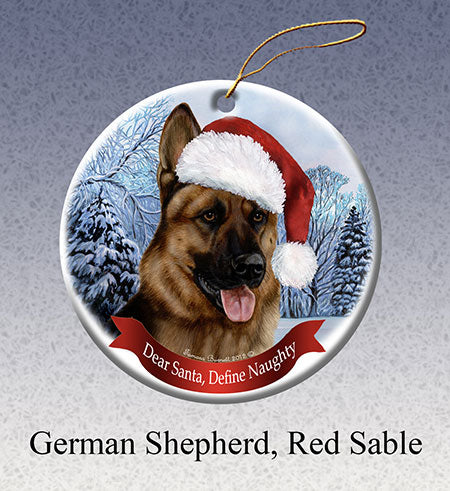 German Shepherd - Dear Santa, Define Naughty Christmas Ornament